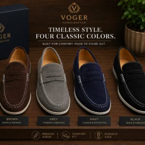 Voger Elite Suede Casual Loafer campaign.